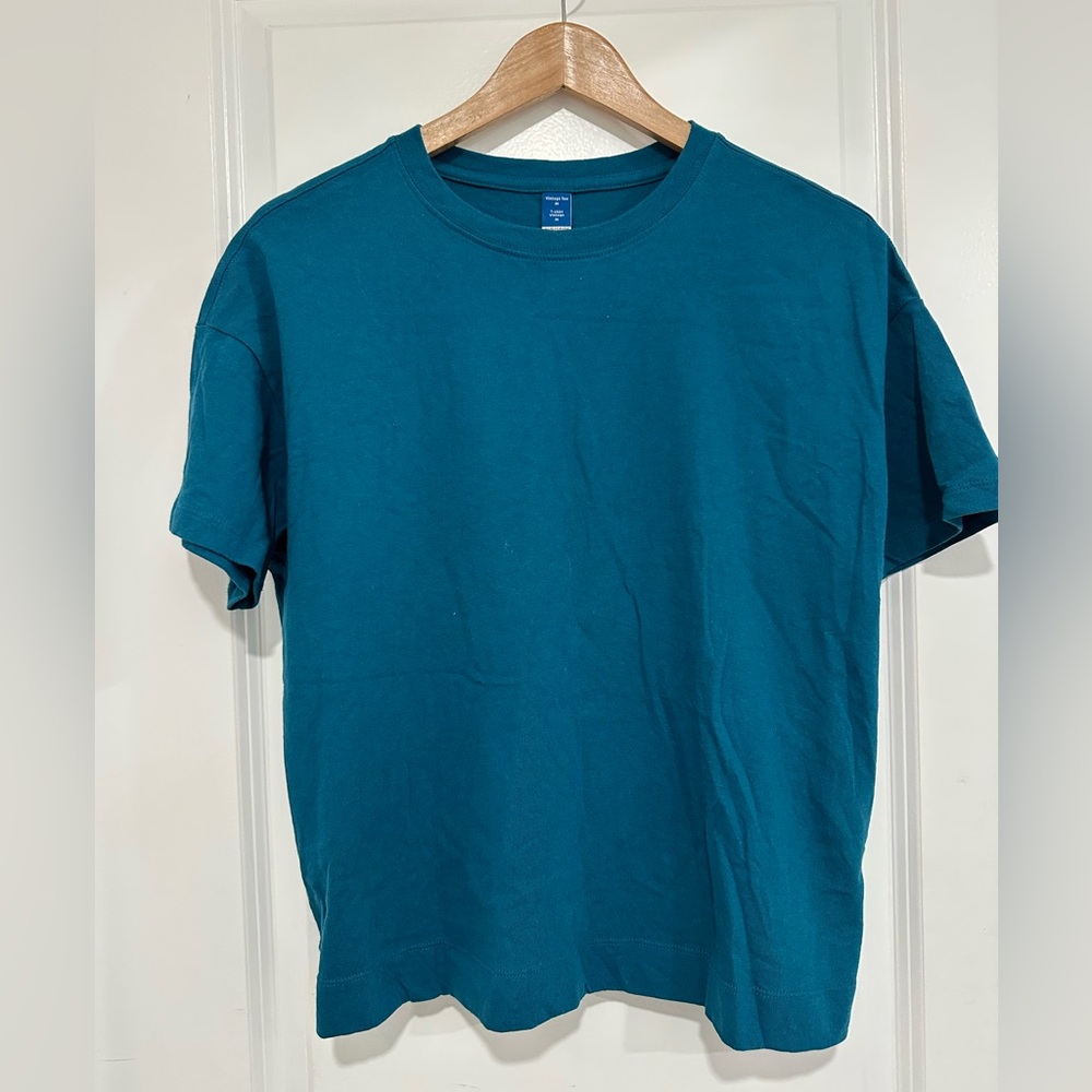 Old Navy “Vintage Tee” Teal Short Sleeve Tee Women’s Medium 100% Cotton